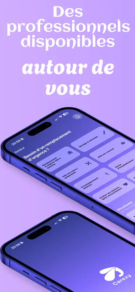 Écran de l’application Carezy affichant une réservation